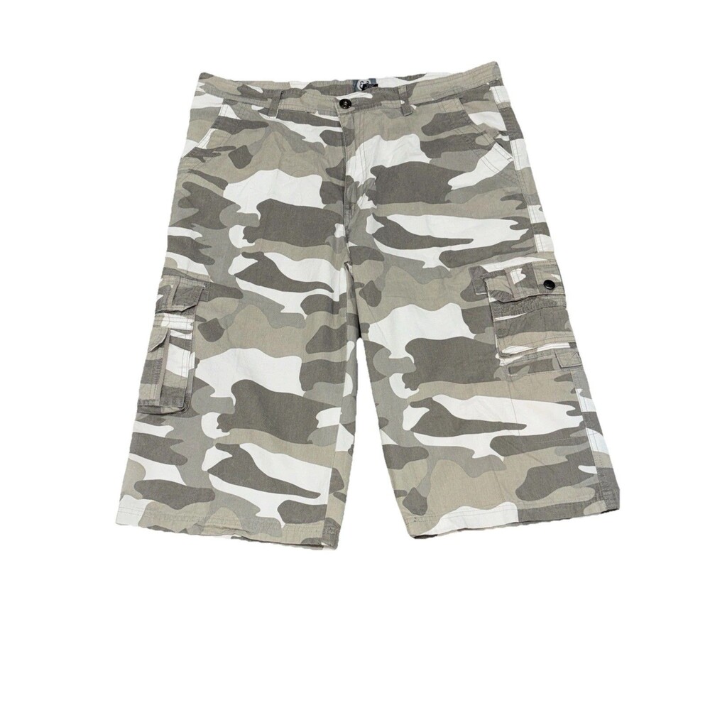 Kilburne Finch Shorts Mens 38 Beige Tan Desert Camo Cargo Canvas Baggy Utility